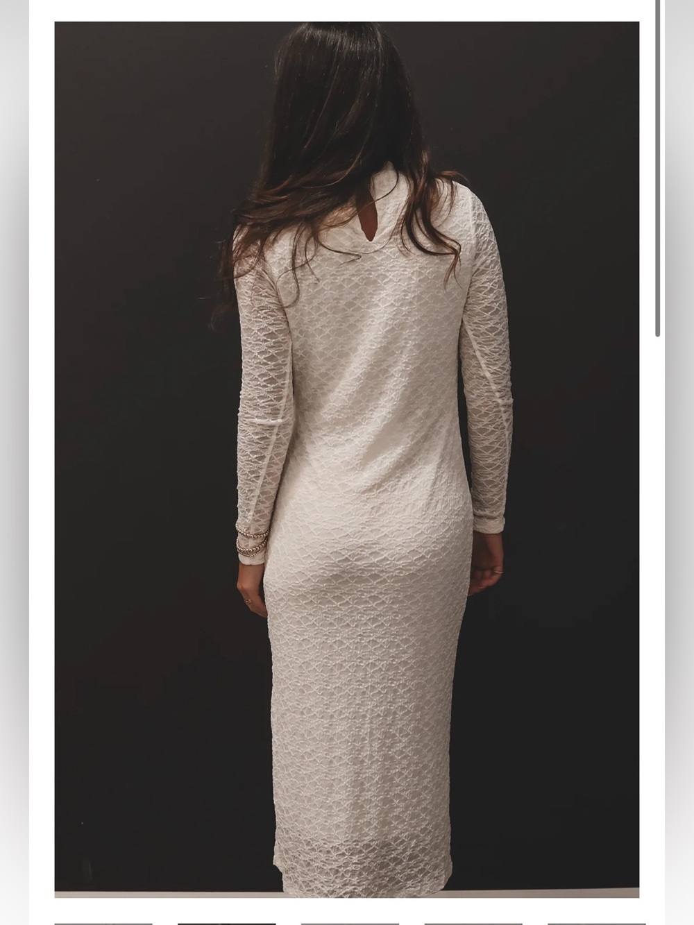 NWT Sadie & Sage Light Butter Long Sleeve Lace MIDI Dress